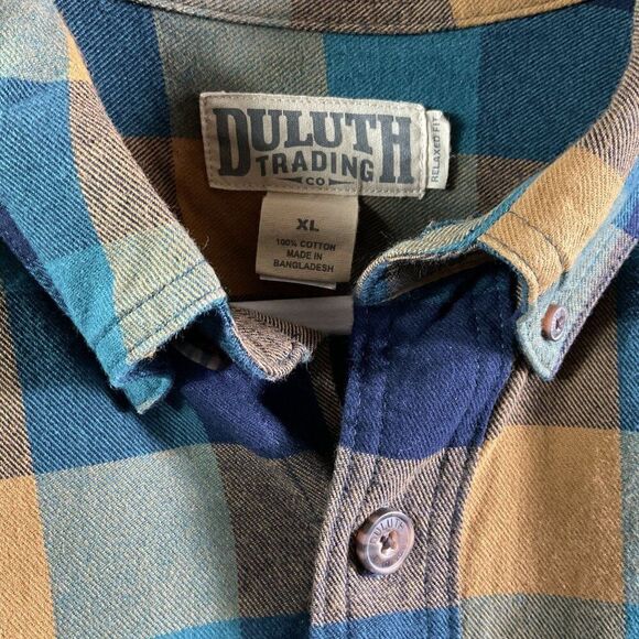 Duluth Trading Co. Men's Plaid Flannel Shacket Button-Up Long Sleeve Size XL - Picture 6 of 8